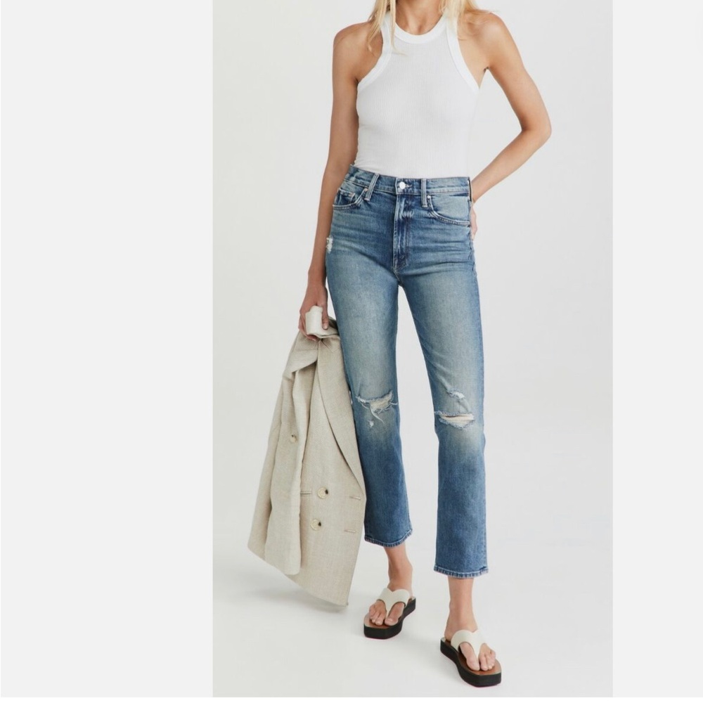 MOTHER High Rise Blue Jeans